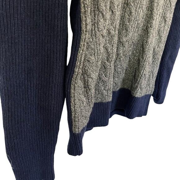 Banana Republic Italian Yarn Merino Wool Blend Cable Knit Mens Sweater sz L - Picture 2 of 16